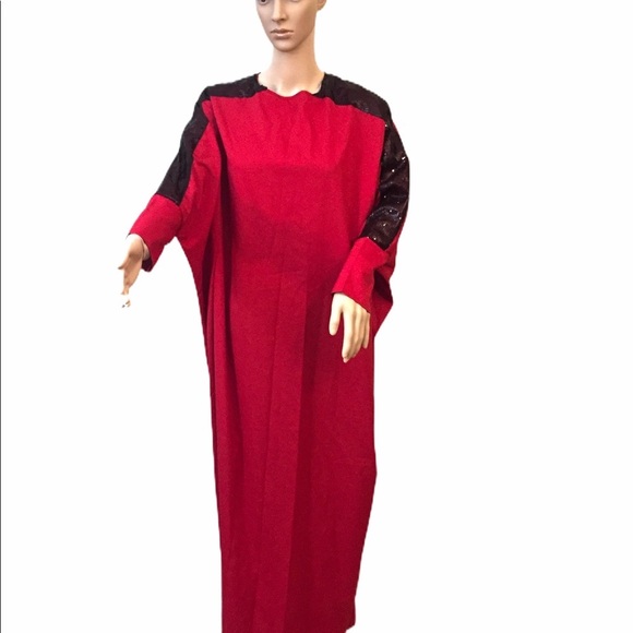 Modest dress Red abaya butterfly abaya dress Kaftan Batwing abaya - Picture 1 of 5